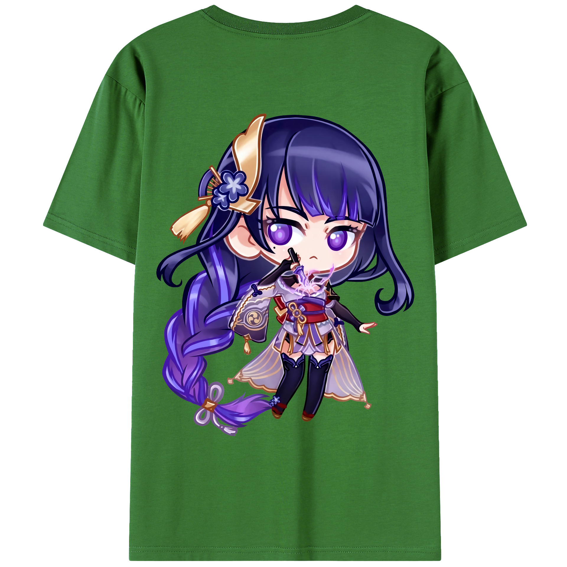 げんし神 雷電将軍 らいでんしょうぐん genshin Raiden Shogun レディース半袖Tシャツ(バックプリント)